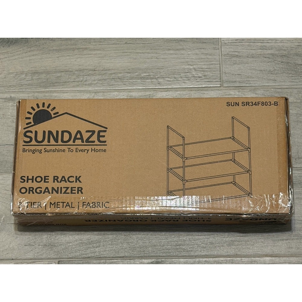 New in Box Sundaze 3 Tier Metal Shoe Rack Organizer